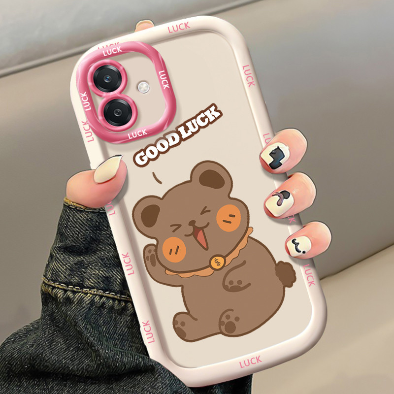 HPเคสโทรศัพท์สําหรับOPPO A3 4G A3 5G A3X 4G A3X 5G A40 4G A60 5Gกรณีการ์ตูนหมีEsingยืดหยุ่นSoftcaseส