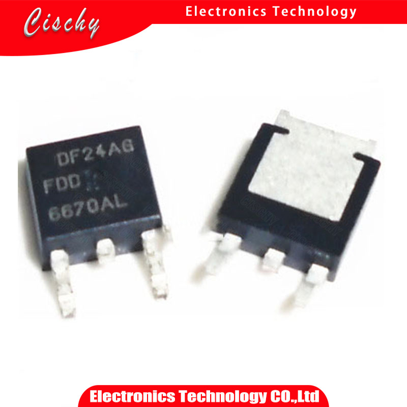 10 ชิ้น/ล็อต FDD6670A FDD6670 ถึง 252 N ช่อง, ระดับลอจิก, PowerTrench MOSFET