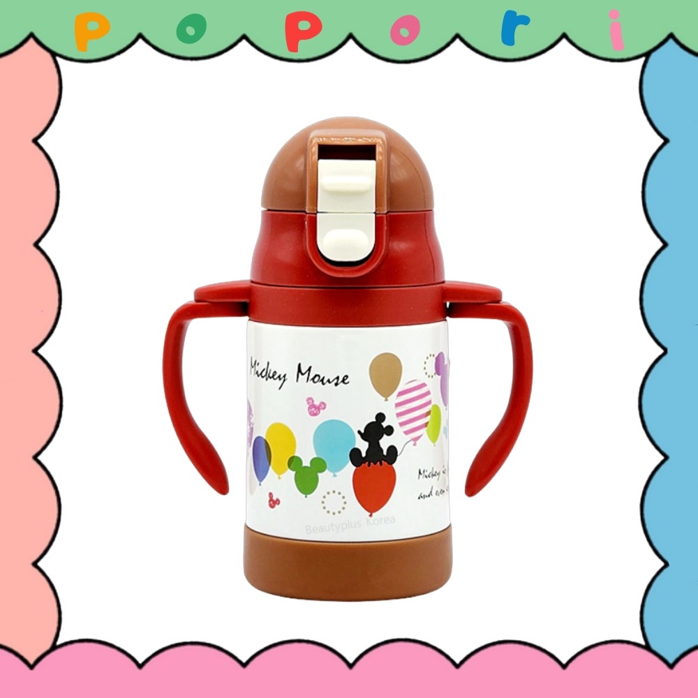 <SKATER> แก้วมัคสแตนเลสฟางสองหู 240ml STWM3