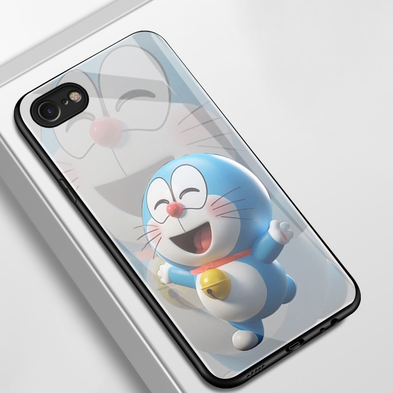 เคสสำหรับ iPhone 6 Plus 6s Plus 7 Plus 8 Plus X Xs Max Xr เคสโทรศัพท์แมวเปลือกแก้วกันกระแทก