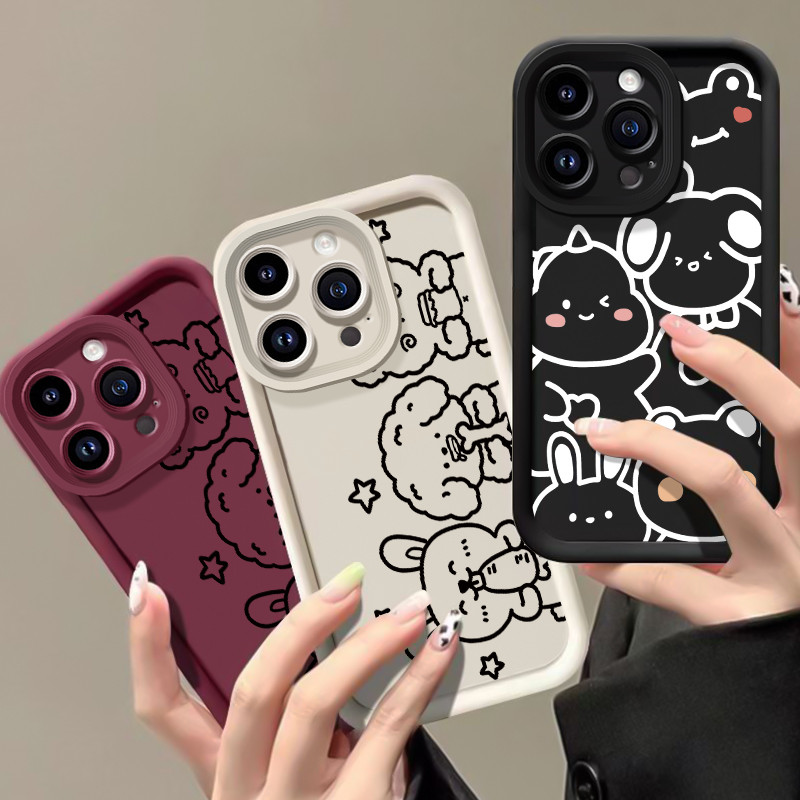 เคสสำหรับ Samsung Galaxy A33 5G A34 5G A53 5G A54 5G A23 A32 เคสโทรศัพท์สัตว์น่ารักสามสีซิลิโคนกันกระแทก ราคา ถูกที่สุด ดีลบีเคเค แกลเลอรีภาพที่ 6