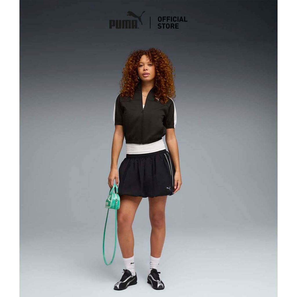 PUMA Prime/Select แจ็คเก็ตออกกำลังกายซิปเต็มตัว T7 สำหรับผู้หญิง สีดำ - 63462101