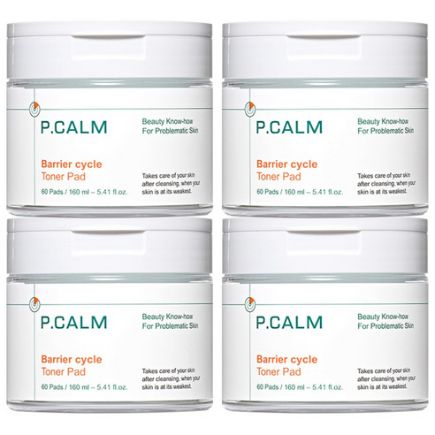 [2+2] P.CALM Barrier Cycle Soothing Toner Pad 60 ชิ้น
