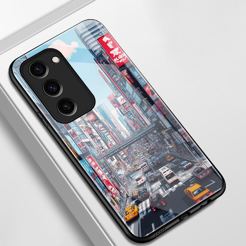 เคสสำหรับ Samsung S23 Plus S23 ultra S23 FE S24 FE S24 Plus S24 Ultra เคสโทรศัพท์แบรนด์อินเทรนด์เปลือกแก้วกันกระแทก