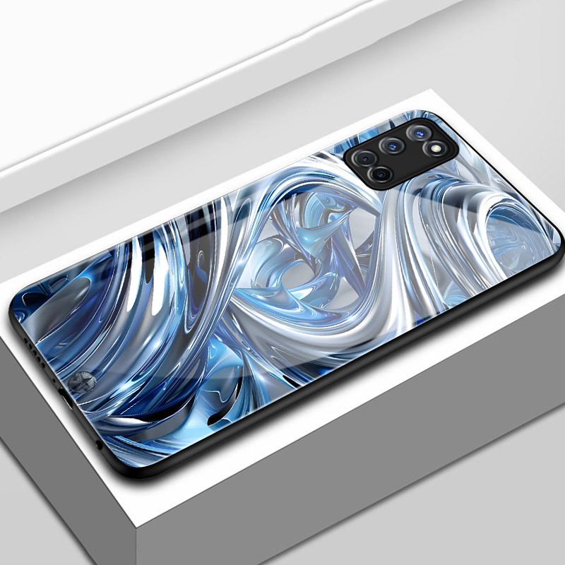 เคสสำหรับ OPPO A52 A72 A92 เคสโทรศัพท์วนเกลียวเปลือกแก้วกันกระแทก