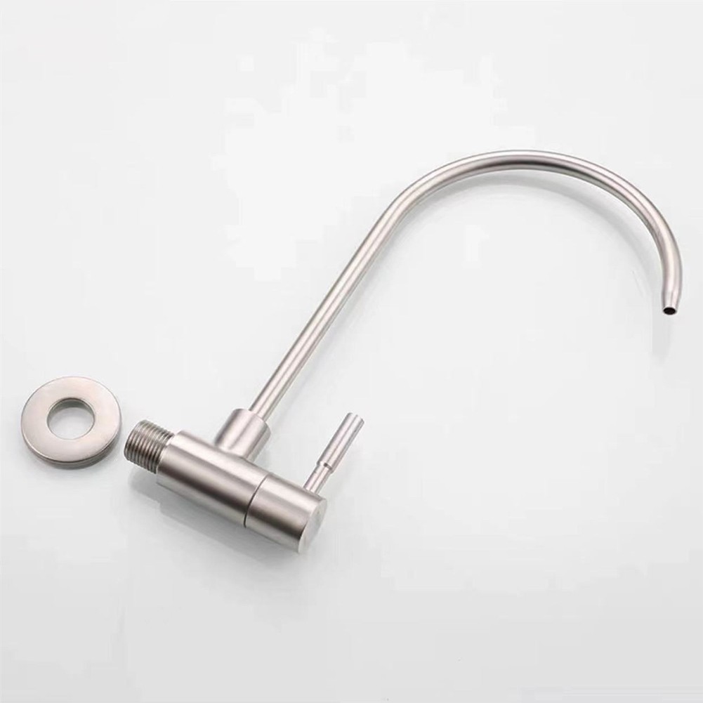 ⭐สินค้าใหม่⭐G1/2 SUS304 Stainless Steel Lead-free  Filter Drinking Tap Brushed Nickel
