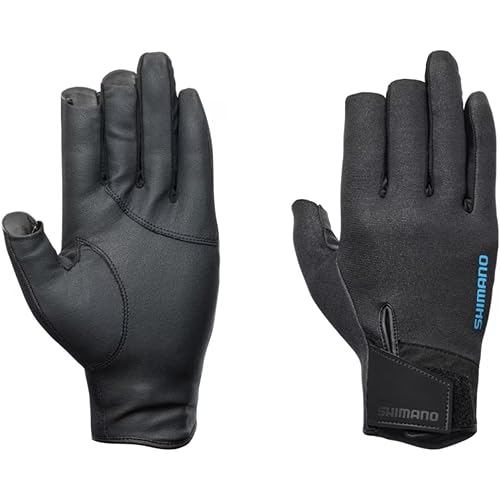SHIMANO 03 Titanium Alpha Glove 3 Cut Semi-Long GL-055Y Black XL