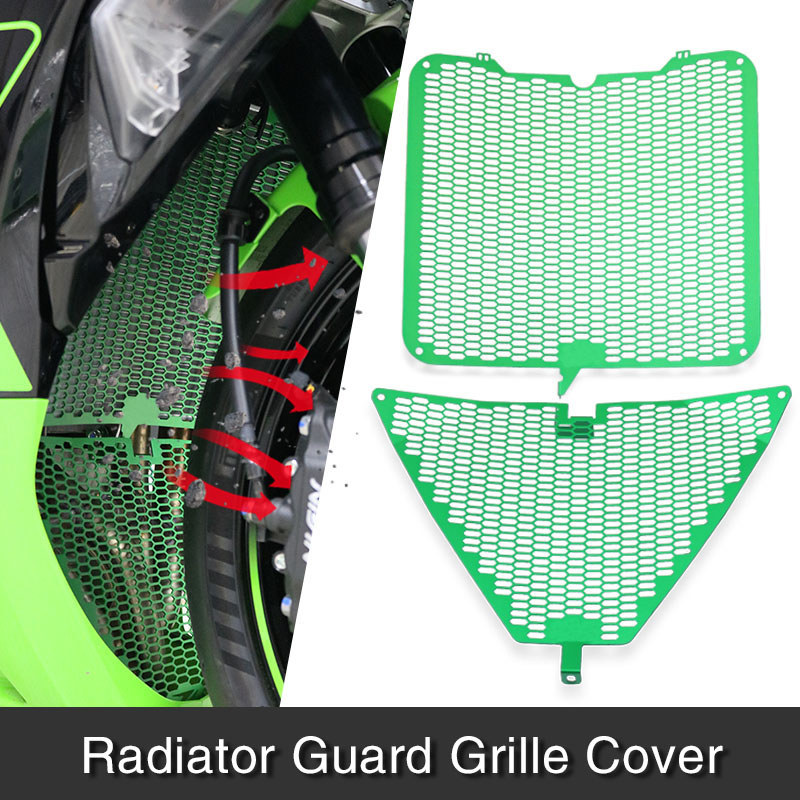 อุปกรณ์เสริมรถจักรยานยนต์หม้อน้ํา Guard Grille Cover Protector Fit สําหรับ ZX6R ZX-6R ZX 6R 2019-202