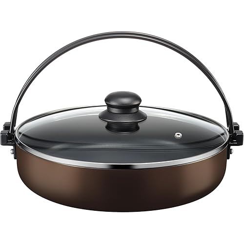 Wahei freiz WAHIRA FRAIS Sukiyaki Pot 26cm IH-Compatible, Gas PFOA Free, Fluoroplastic Finish, Nagom