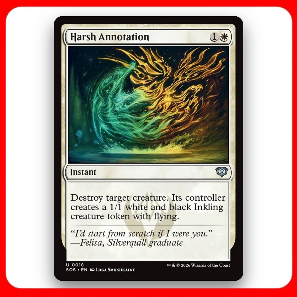 [MTG] Harsh Annotation (#18) [SOS] [WHITE] [UNCOM] | Magic the Gathering