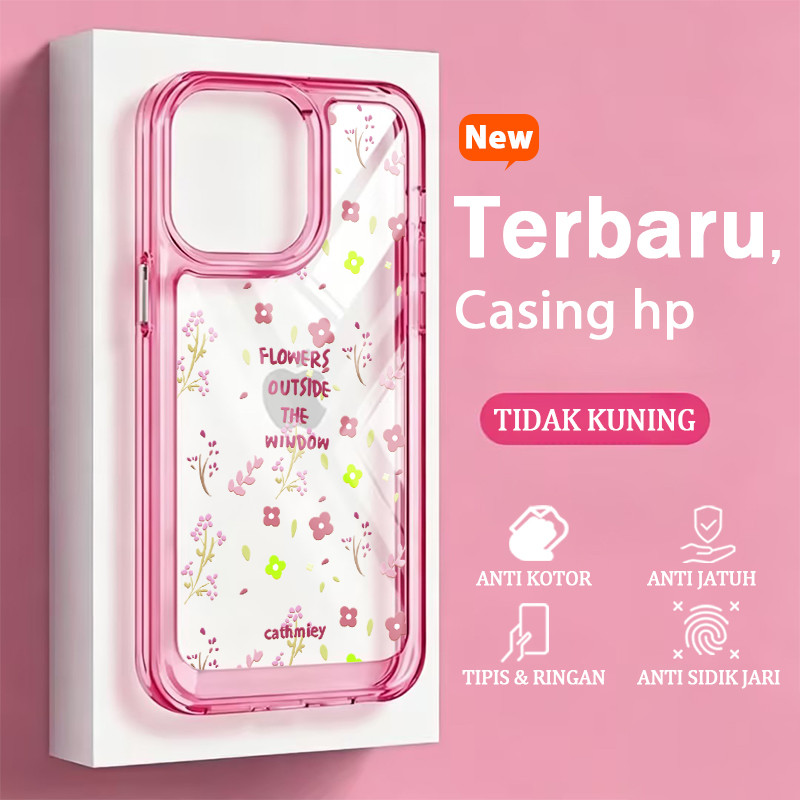 Bunga Premium Clear Case Vivo Y05 V70 Fe Y19S Pro V60 Lite Y03T Y21D Y21T V40 Y29 5G Y15 V50 Y12 Y03