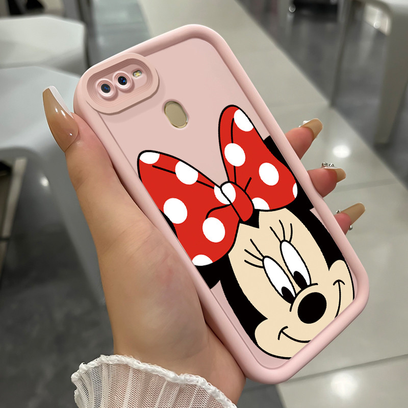 เคสสำหรับ OPPO A7 A5s A12 A12S A11k เคสโทรศัพท์หนูน่ารักสามสีซิลิโคนกันกระแทก