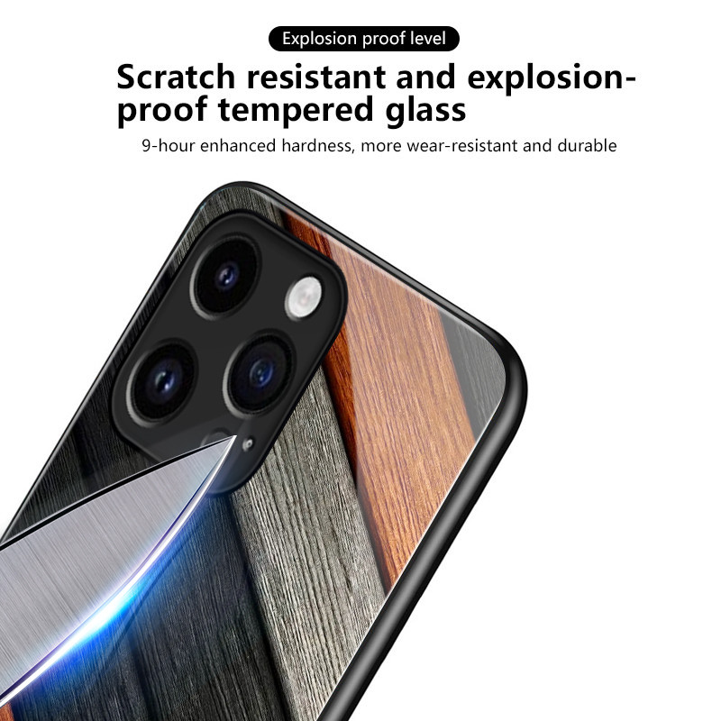 เคสสำหรับ VIVO Y15A Y15S Y15C Y01 เคสโทรศัพท์ไม้เปลือกแก้วกันกระแทก - รูปที่ 5