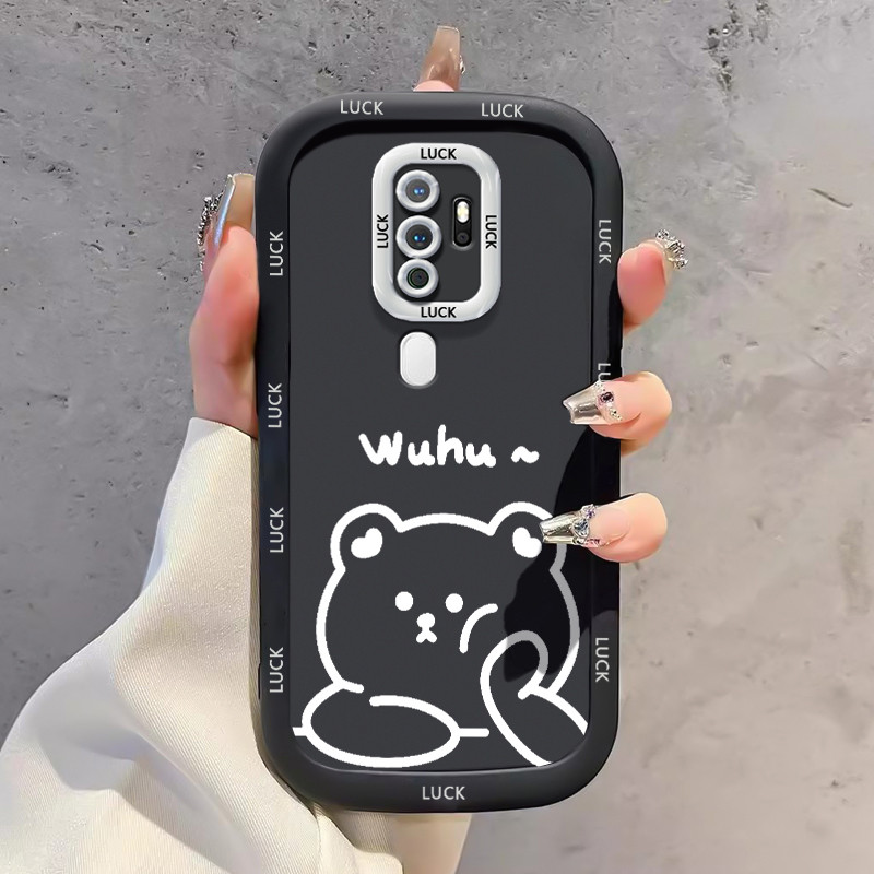 เคสสำหรับ OPPO A5 2020 A9 2020 เคสโทรศัพท์หมีกระต่ายซิลิโคนกันกระแทก