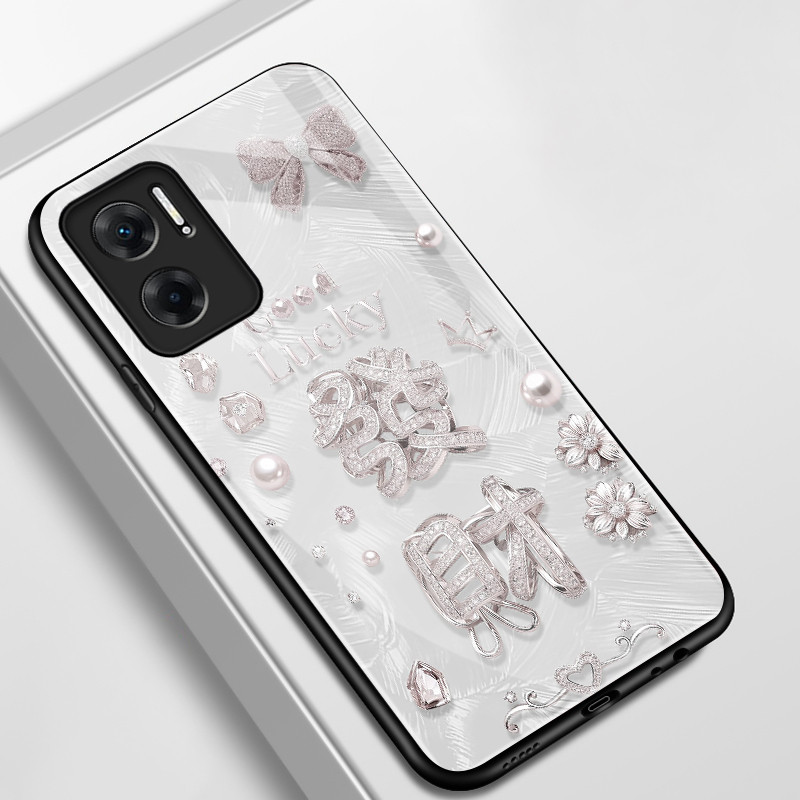 เคสสำหรับ Xiaomi Redmi 10 5G 10 4G 10C 4G เคสโทรศัพท์รวยดอกไม้กุทัณฑ์เปลือกแก้วกันกระแทก