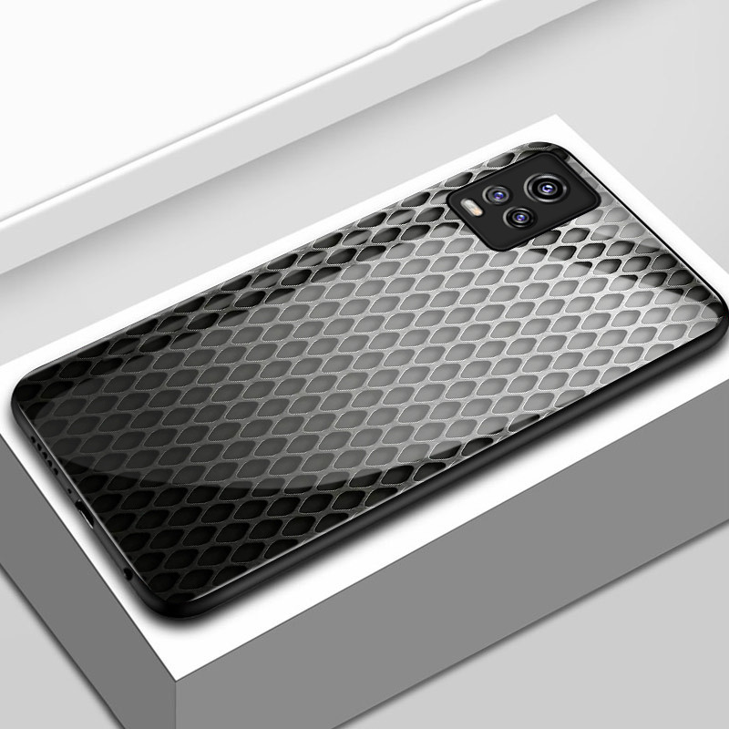 เคสสำหรับ VIVO V20 V20 SE V20 Pro เคสโทรศัพท์รูปรังผึ้งเปลือกแก้วกันกระแทก