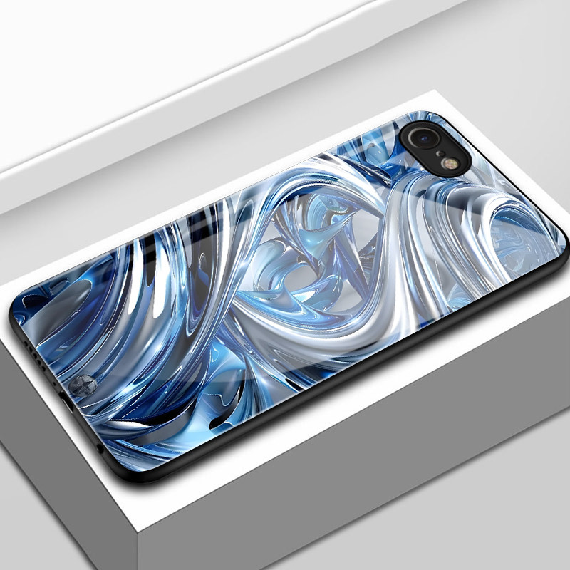 เคสสำหรับ iPhone 6 Plus 6s Plus 7 Plus 8 Plus X Xs Max Xr เคสโทรศัพท์วนเกลียวเปลือกแก้วกันกระแทก