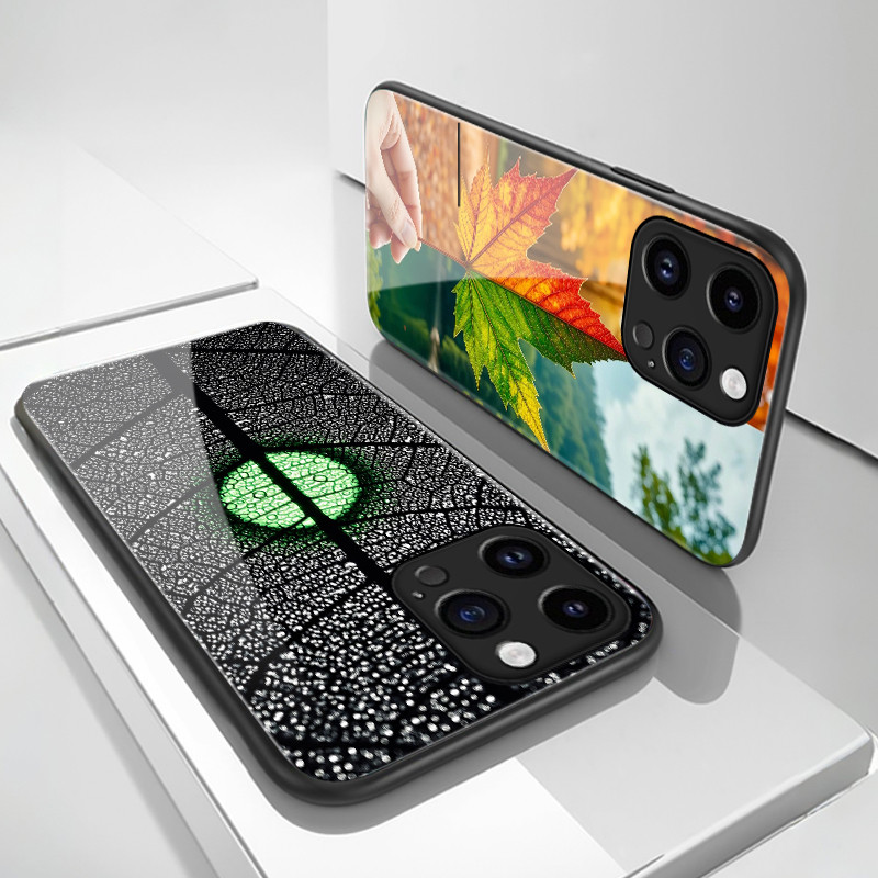 เคสสำหรับ Samsung A15 4G A15 5G A16 5G A13 5G A24 A54 A55 A34 A35 5G A13 Lite A14 5G เคสโทรศัพท์แก้วลายใบเมเปิลระเบิด - รูปที่ 6