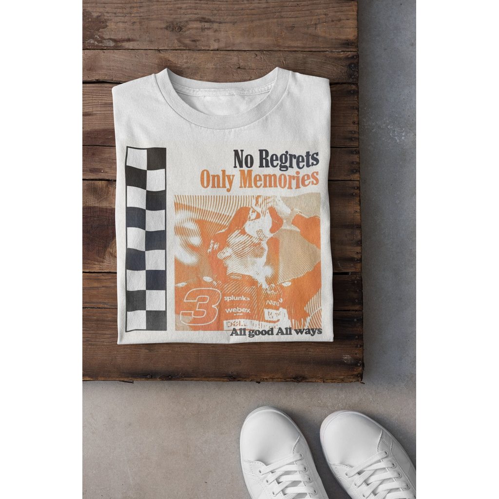 เสื้อยืดฝ้ายผู้ชาย ลาย Daniel Ricciardo คนขับรถ F1 สำหรับแฟนคลับ