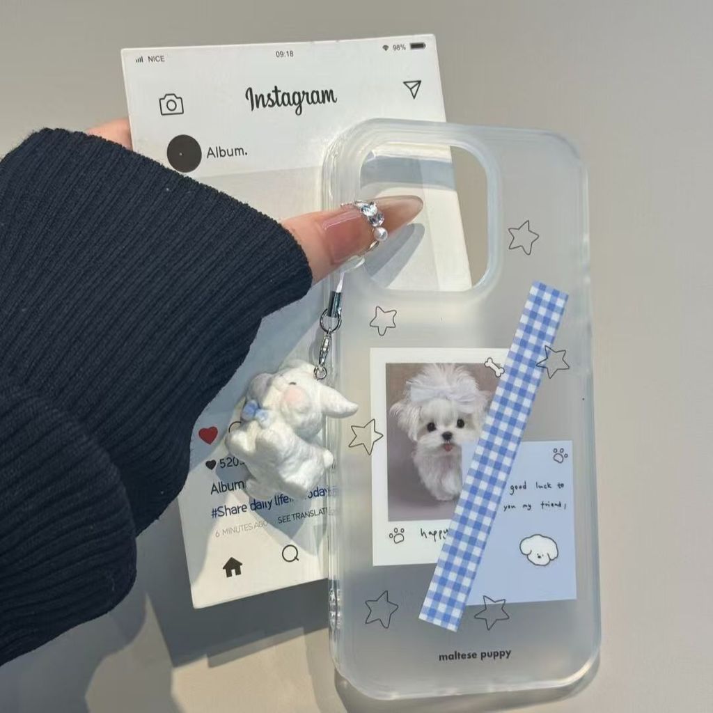 Retro Aesthetic Puppy Case Vivo Y05 V70 Fe Y19S Pro V60 Lite Y21D Y400 V50 Iqoo Z10 Lite Y20S Y75 Y3