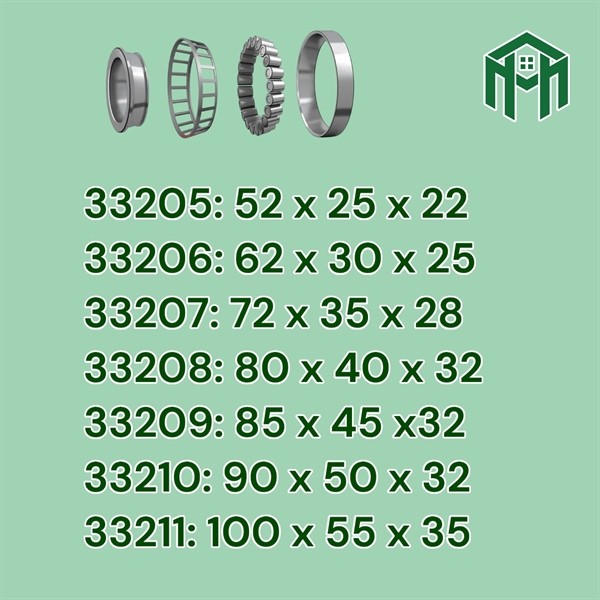 แบริ่งลูกกลิ้งเรียว รหัส 33205, 33206, 33207, 33208, 33209, 33210, 33211, 33212, 33213, 313214, 3321