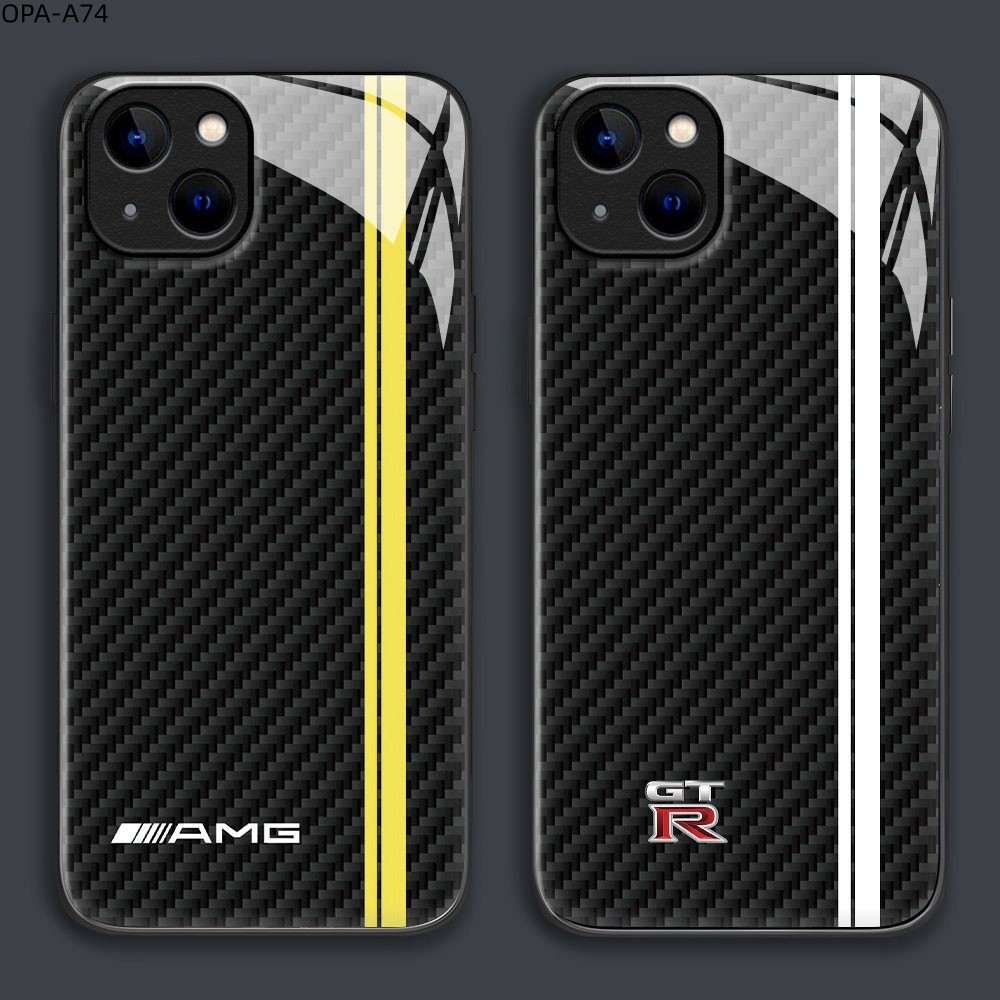 เคส For OPPO A98 A96 A95 A94 A93 A92 A91 A83 A79 A78 A77 A76 A74 4G 5G เคสโทรศัพท์ เคสออปโป้ Phone Glass Case BLK