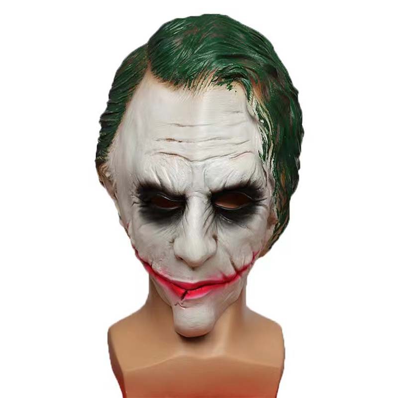 ฮาโลวีน Joker Latex หน้ากาก Creepy Joker Man หน้ากากสําหรับผู้ใหญ่คอสเพลย์หน้ากาก