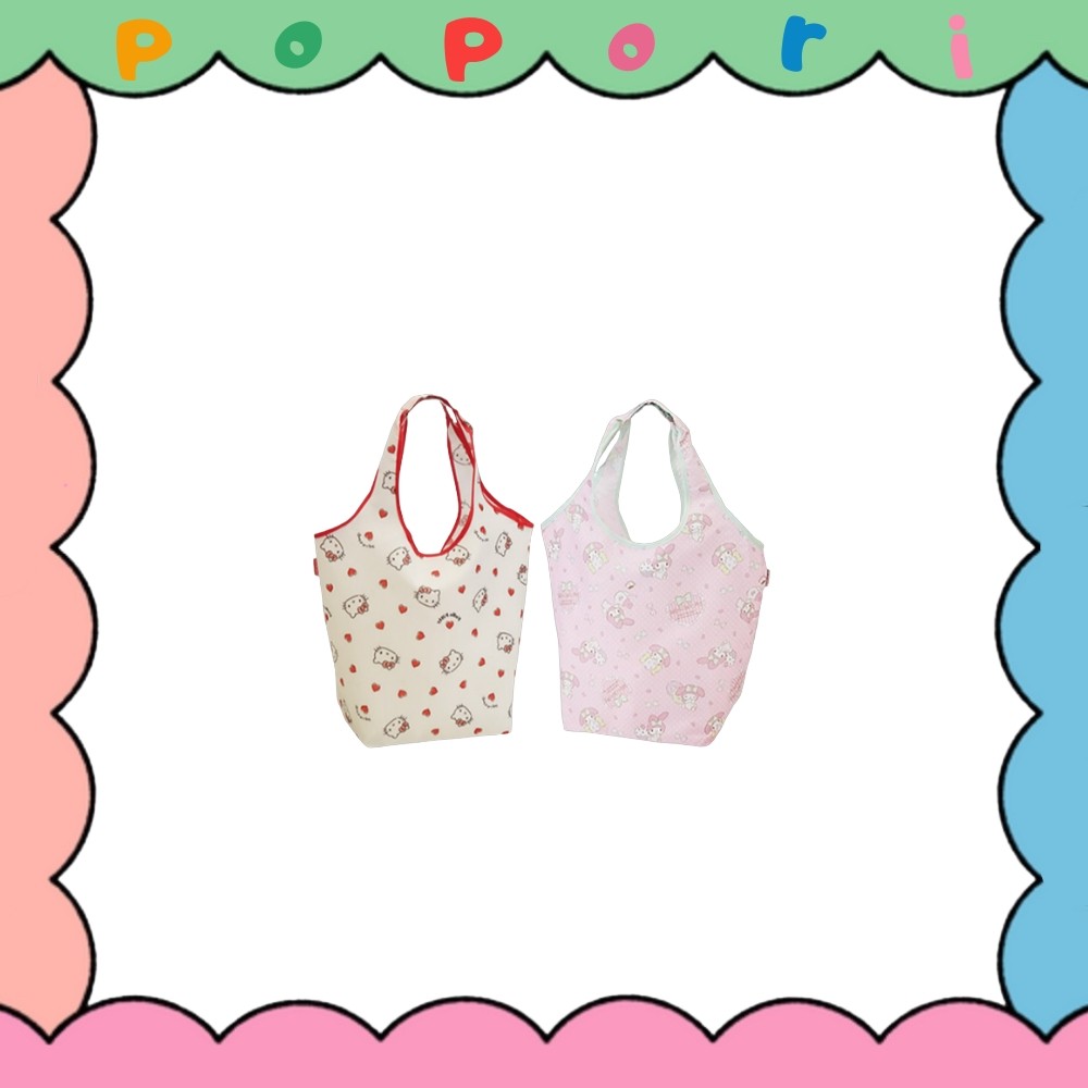 <SKATER> Kitty / My melody Shopping Eco bag with Pouch KBS42P
