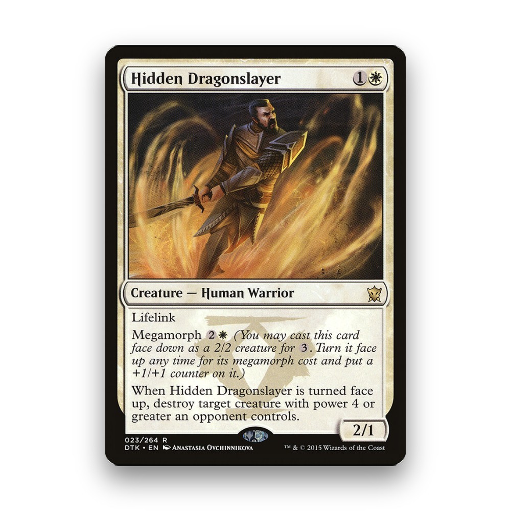 [MTG] Hidden Dragonslayer (#23) [DTK] [WHITE] [RARE] | Magic the Gathering