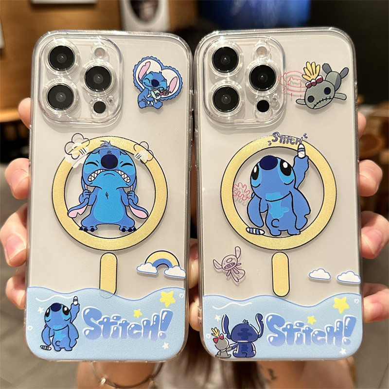 SAMSUNG Stitch การ์ตูนน่ารักเคสใสSamsung S26 Plus S26 Ultra S25 Fe S25 Plus S24 Fe M23 M54 M55 5G M1