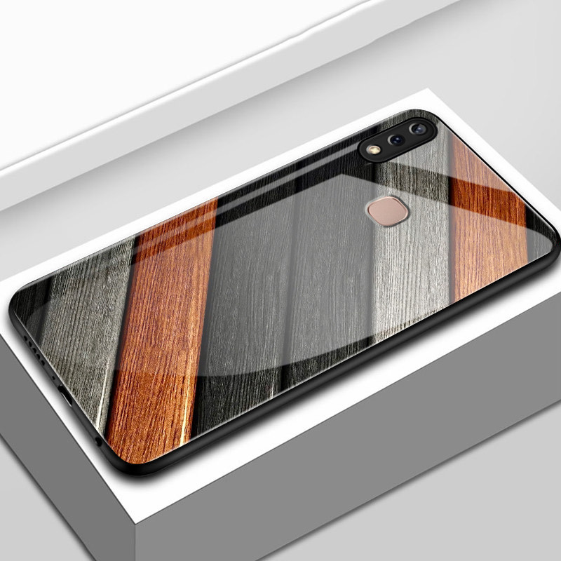 เคสสำหรับ VIVO Y85 Y85A V9 V9 Pro V9 Youth Z1 Z1i Z3x เคสโทรศัพท์ไม้เปลือกแก้วกันกระแทก