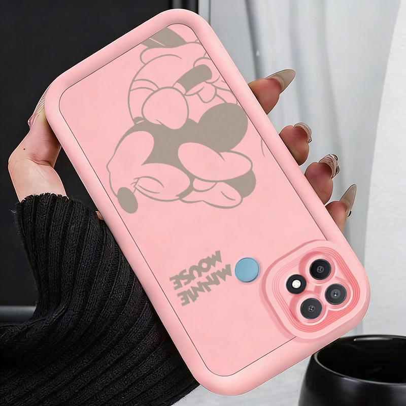 เคสสำหรับ OPPO A15 A15s A35 เคสโทรศัพท์หนูน่ารักแบบใหม่สามสีซิลิโคนครบวงจรซอฟต์เชลล์กันกระแทก