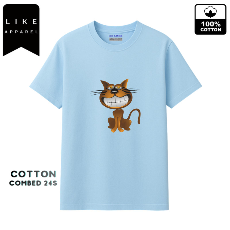 AWKWARD CAT เสื้อยืดแขนสั้น - เสื้อยืดผู้ชายและผู้หญิง