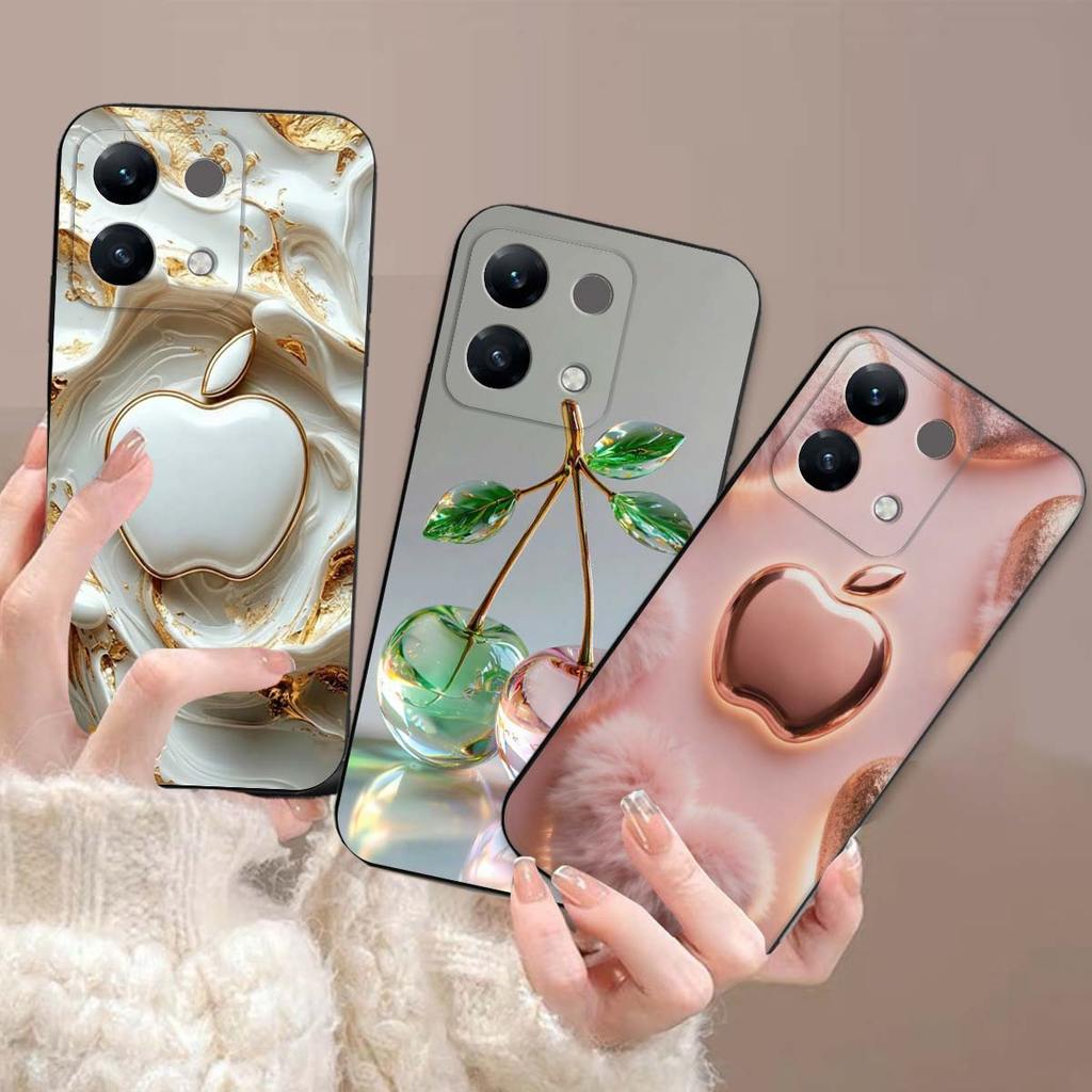 เคส Xiaomi Poco M6 / M6 Pro พิมพ์ลายคริสตัลแอปเปิ้ล - หรูหรา โชคดี