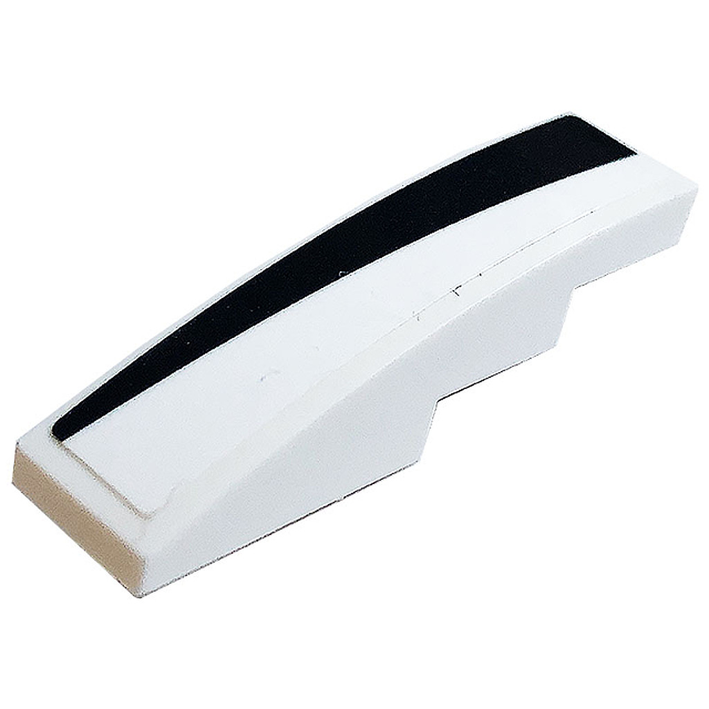 Brick2cube Part - Slope, Curved 4 x 1 with Black Stripe Pattern Model Right Side (Sticker) - Set 768