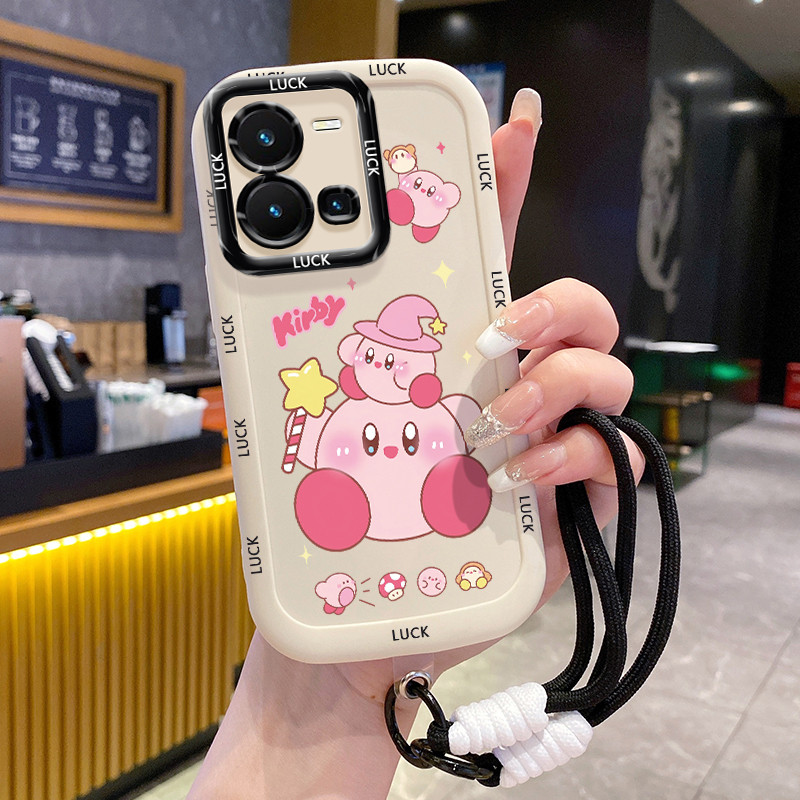 เคสสำหรับ VIVO Y35 4G เคสโทรศัพท์บุคลิกสัตว์น่ารักสายคล้องป้องกันรอยนิ้วมือกันกระแทก