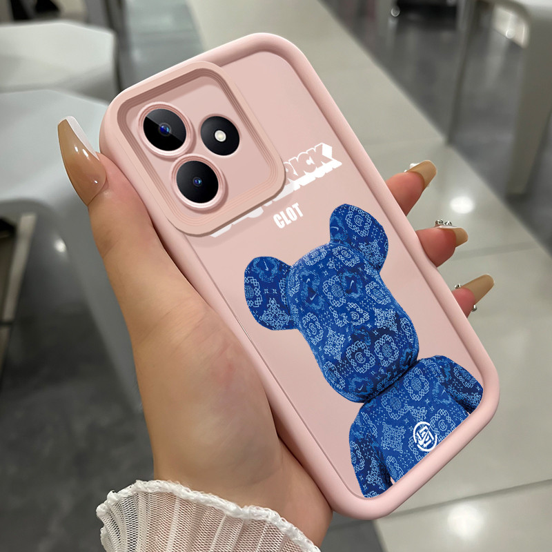 เคสสำหรับ Realme C53 C51 C51s Narzo N53 Note 50 เคสโทรศัพท์แบร์บริคสามสีซิลิโคนกันกระแทก