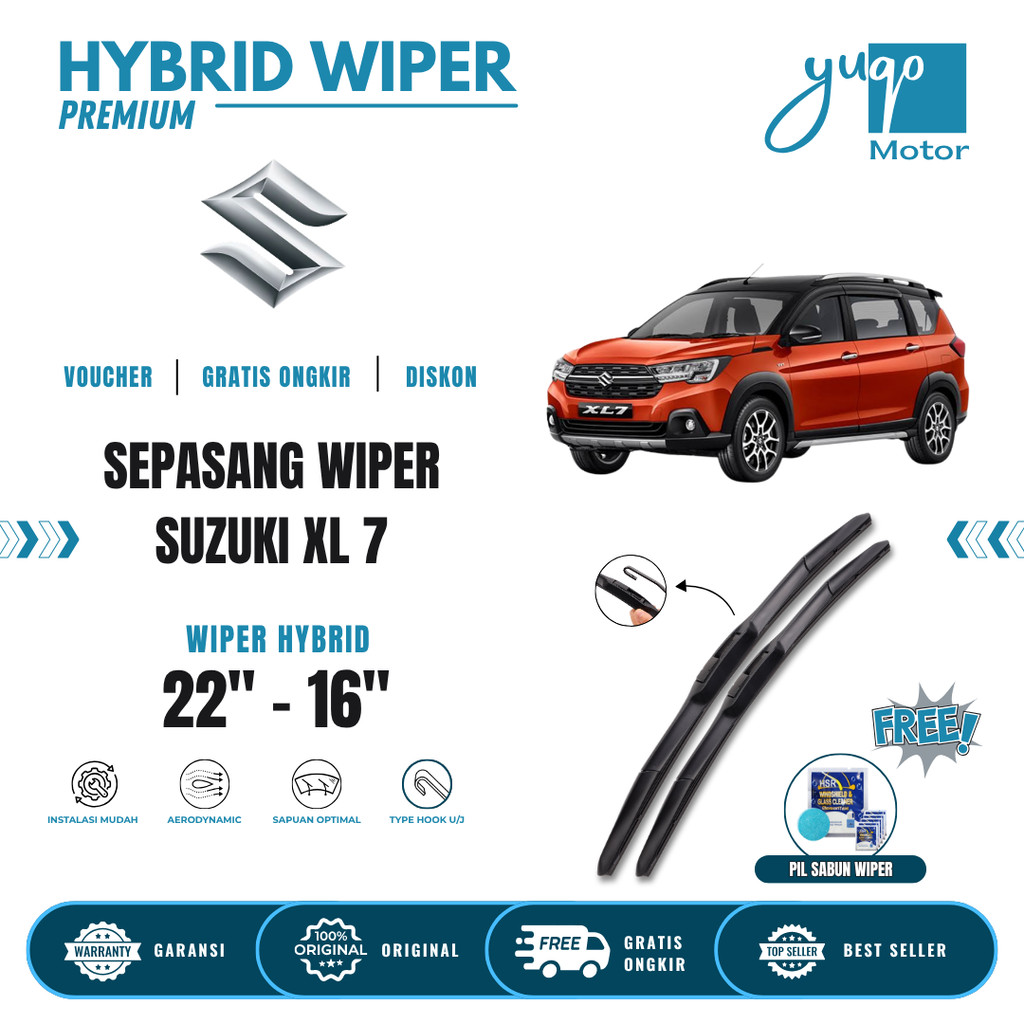 ที่ปัดน้ําฝนกระจกรถยนต์ Suzuki XL7 Hybrid ฟรี 5 เม็ดสบู่