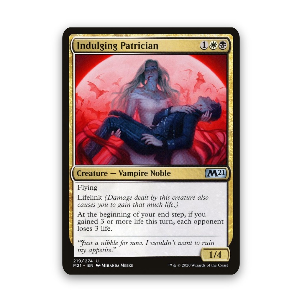[MTG] Indulging Patrician (#219) - [M21] (NM) 100% Authentic