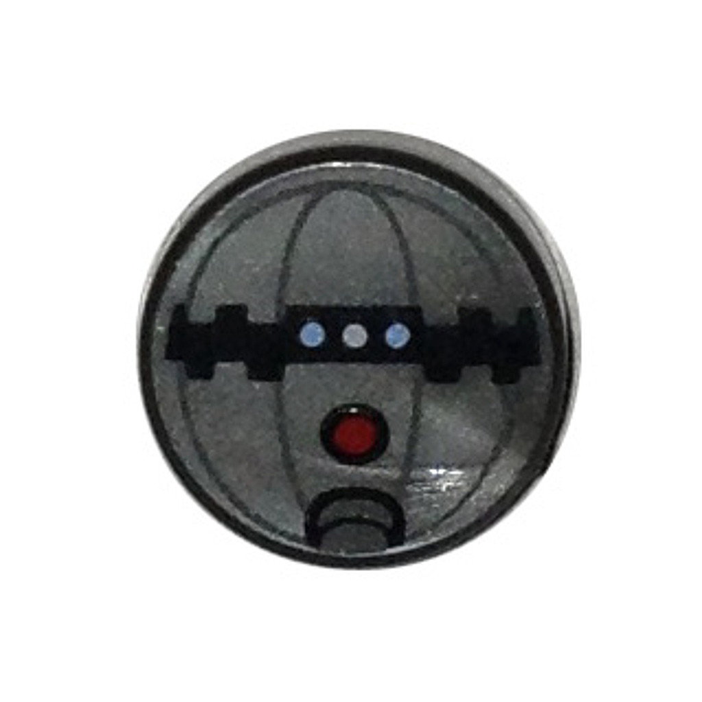 Brick2cube Part - Tile, Round 1 x 1 with SW Thermal Detonator with Red Button Pattern - 98138pb008