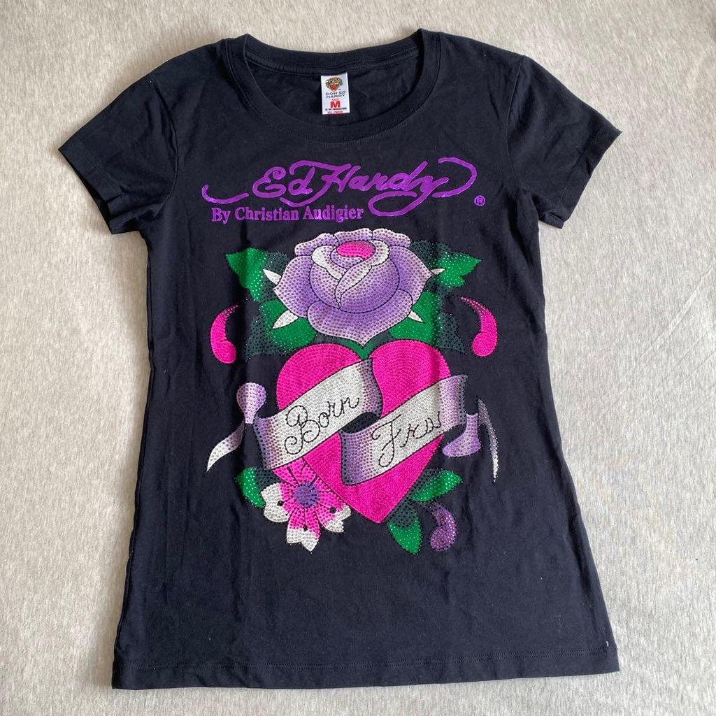 【Direct from Japan】เสื้อยืด ED HARDY สำหรับผู้หญิง ไซส์ M [ลดราคาแล้ว!]【Japan Exclusive】