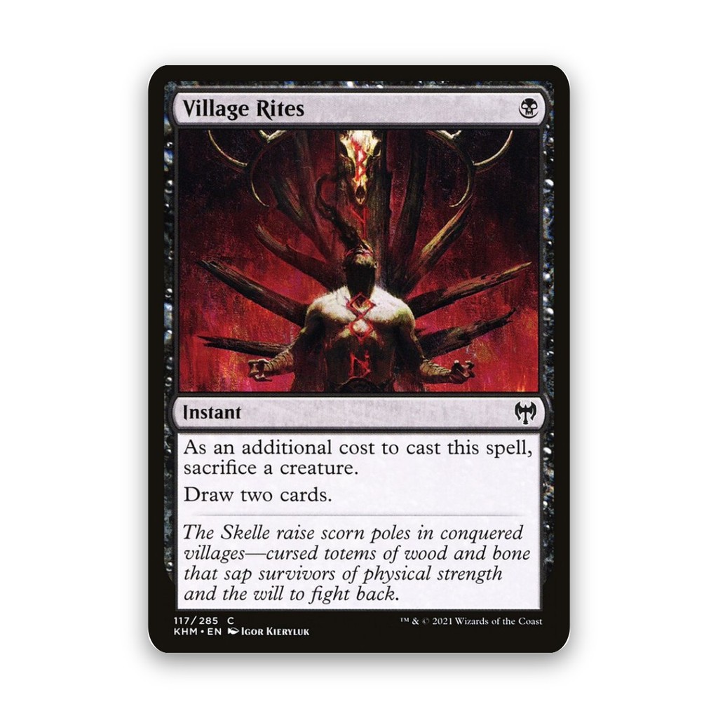 [MTG] Village Rites (#117) [KHM] [BLACK] [COMMON] [NORMAL] | Magic the Gathering