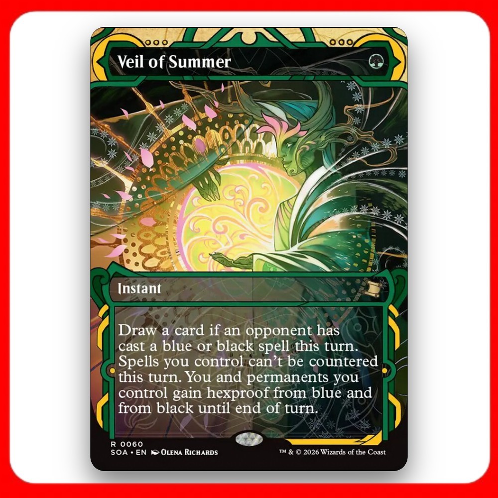 [MTG] Veil of Summer (Showcase) (#60) [SOA] [GREEN] [RARE] | Magic the Gathering