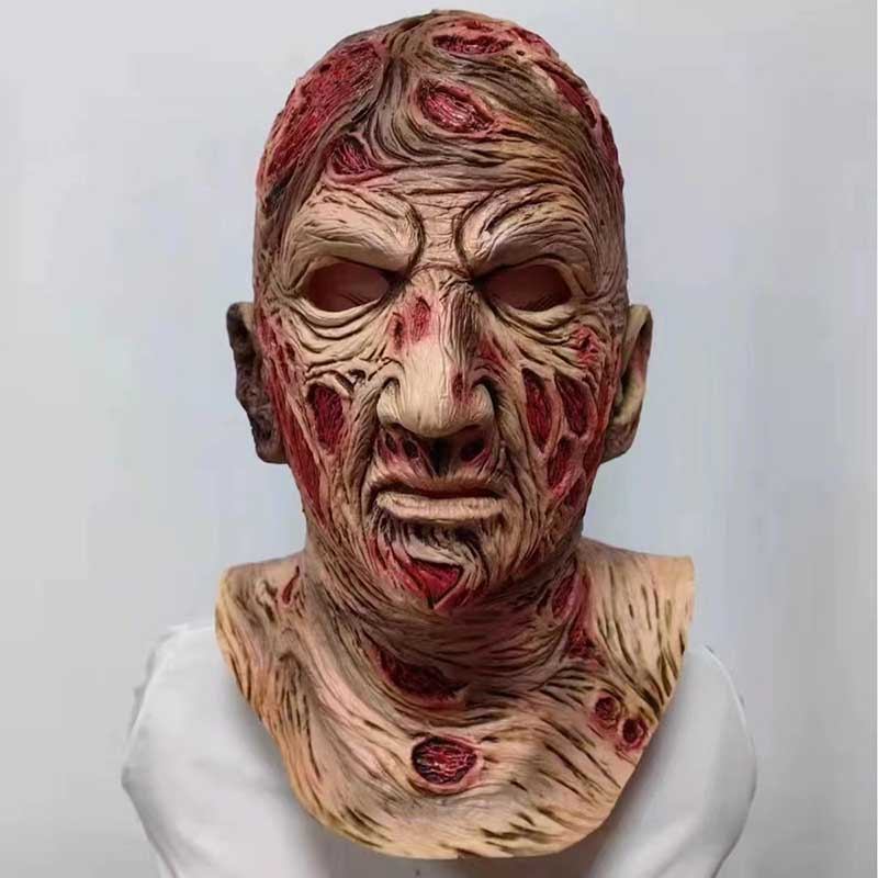 สยองขวัญมอนสเตอร์น่ากลัว Deluxe Evil Devil Freddy Krueger หน้ากากภาพยนตร์ฮาโลวีน A Nightmare บน Elm 