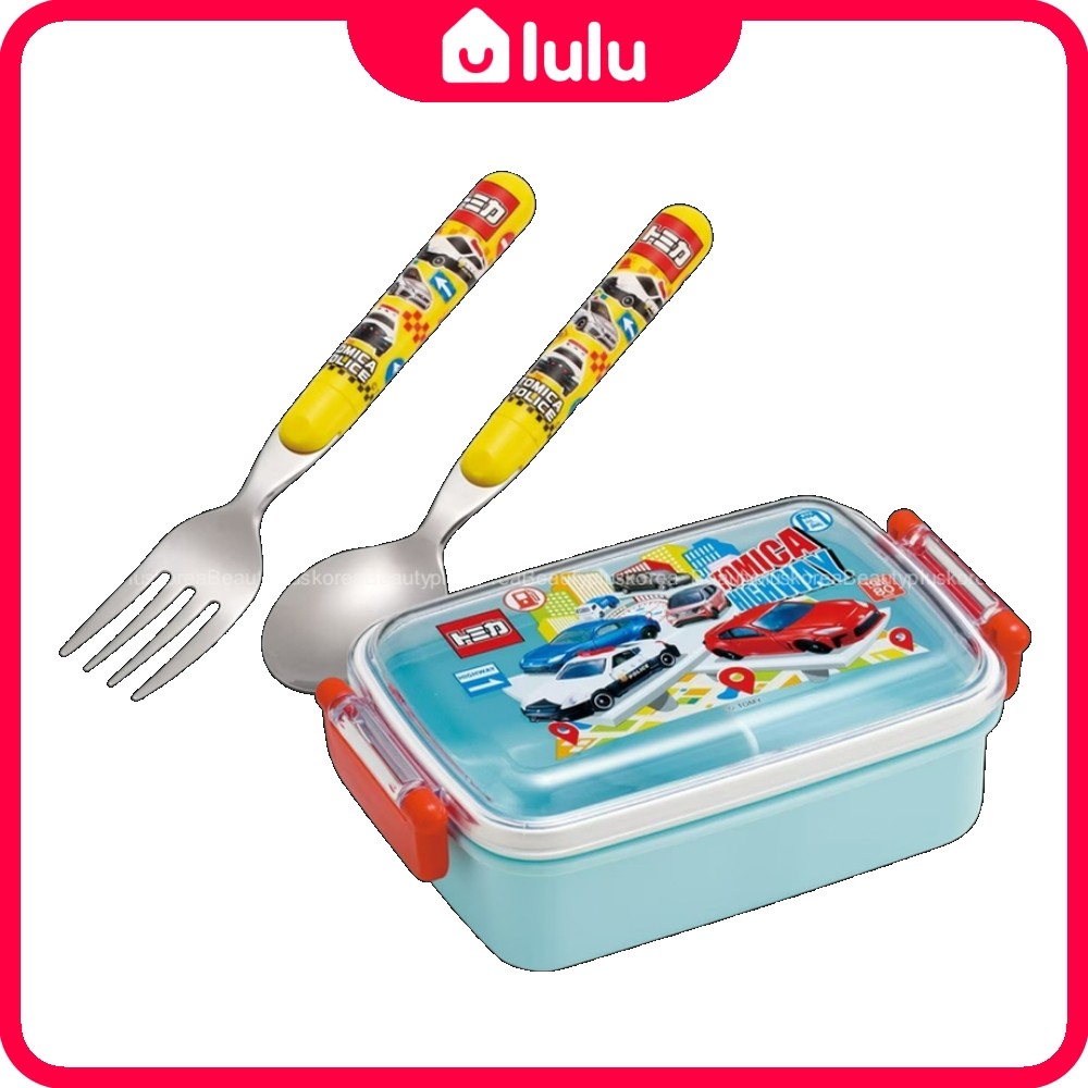 <SKATER>Tomicar กล่องข้าว 1 ชั้น 450ml / ชุดช้อนและส้อม 14cm RBF3ANAG SFR1