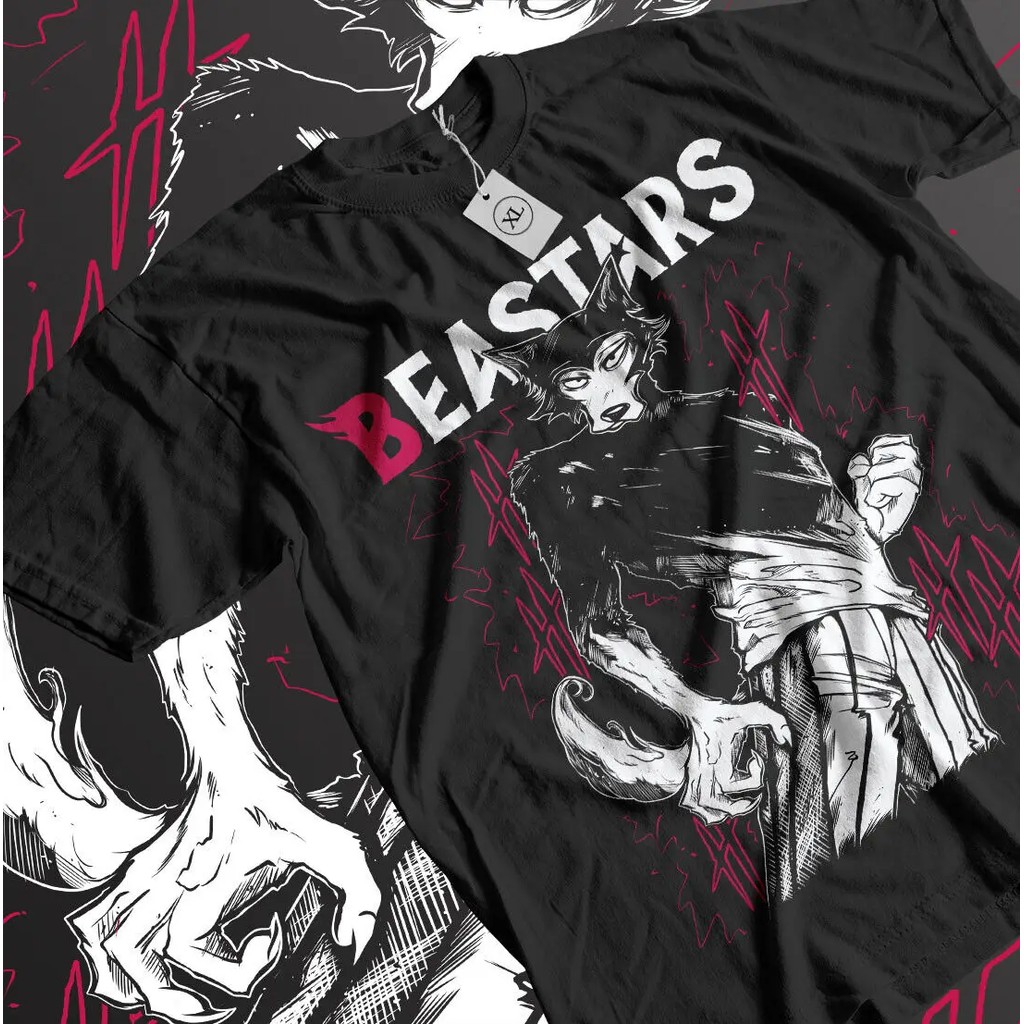 เสื้อยืดผ้าฝ้ายผู้ชาย สไตล์ Beastars Legoshi แบบญี่ปุ่น สำหรับของขวัญและการแต่งตัวในทุกวัน