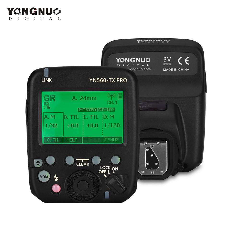 YONGNUO YN560-TX PRO 2.4G บนกล้องแฟลช Trigger Speedlite เครื่องส่งสัญญาณไร้สายพร้อมหน้าจอ LCD สําหรั