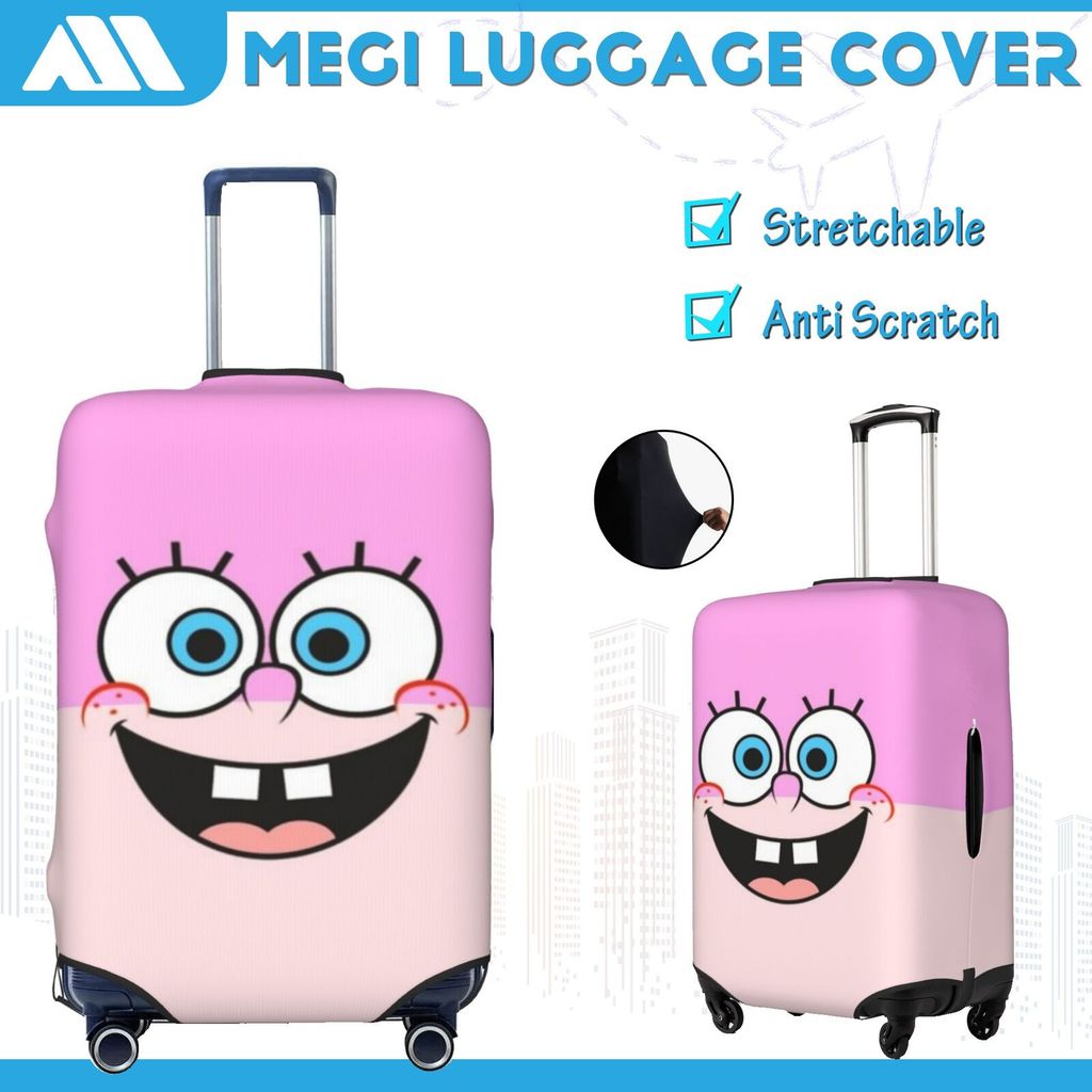ผ้าคลุมกระเป๋าเดินทาง ลาบูบู้ ผ้าสแปนเด็กซ์ แบบยืดหยุ่น ยืดหยุ่น Travel Luggage Cover 18-32 นิ้ว QF0
