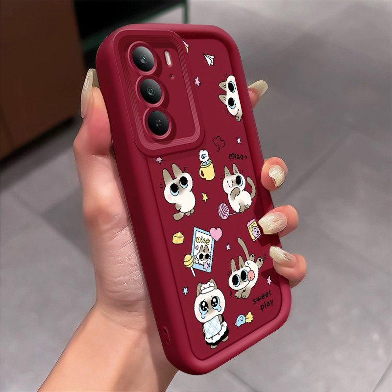 ปลอก Hp สําหรับ Realme C75 4G C75 5G C71 4G 14X 5G C73 5G กรณีขนาดเล็กแมวขนาดกลางเล่น Kasing mall อิ