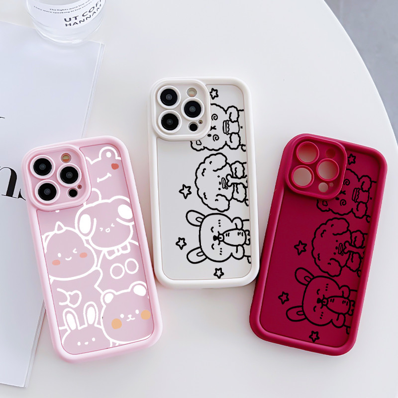 เคสสำหรับ Samsung Galaxy A33 5G A34 5G A53 5G A54 5G A23 A32 เคสโทรศัพท์สัตว์น่ารักสามสีซิลิโคนกันกระแทก ราคา ถูกที่สุด ดีลบีเคเค แกลเลอรีภาพที่ 5